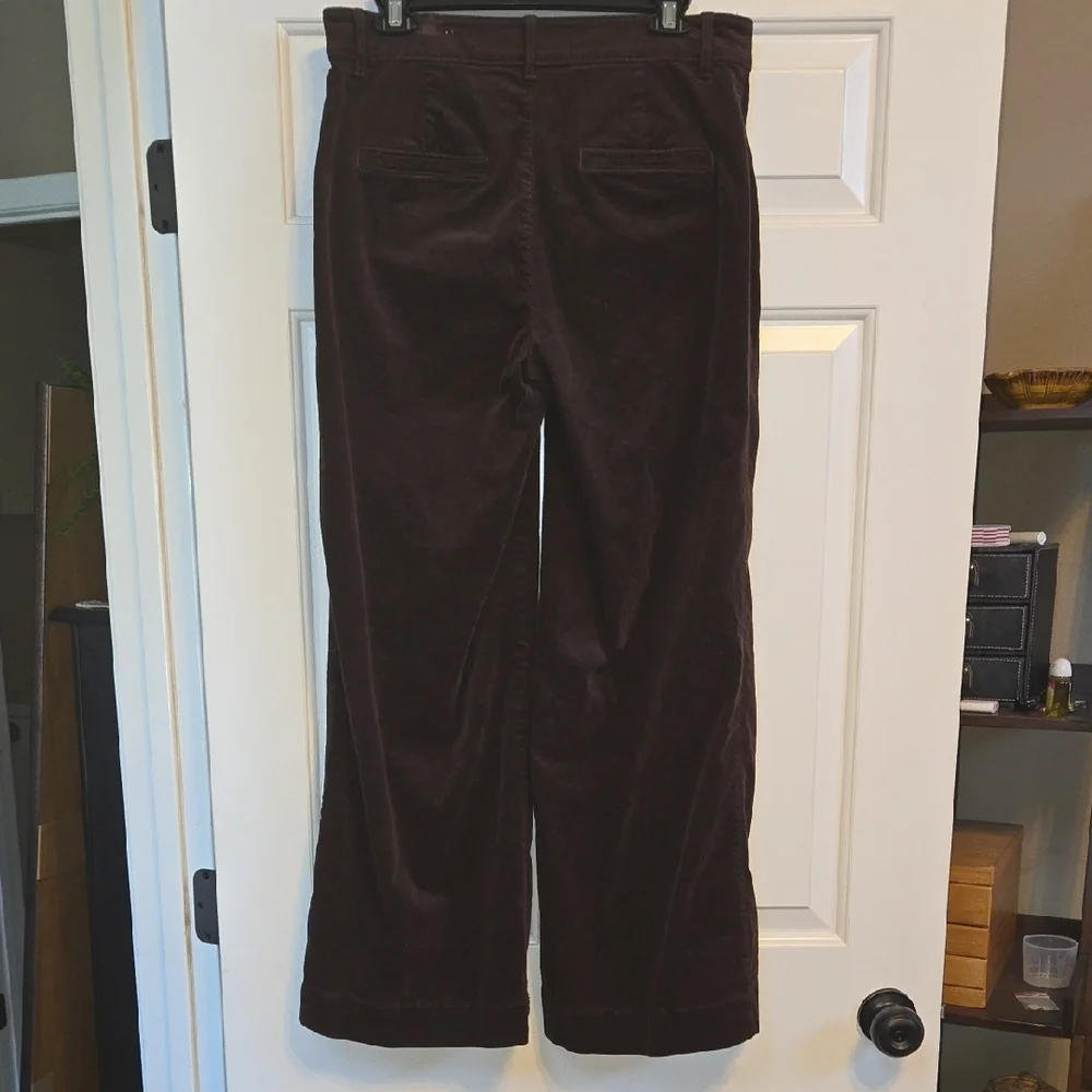 LOFT 2 Pairs: BROWN & NAVY  Palmer Wide Leg Corduroy Pants Both Are Size 6 - Picture 9 of 9